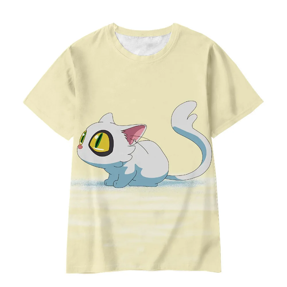 Suzume No Tojimari Yellow Eye Daijin on Yellow 3D T-shirt