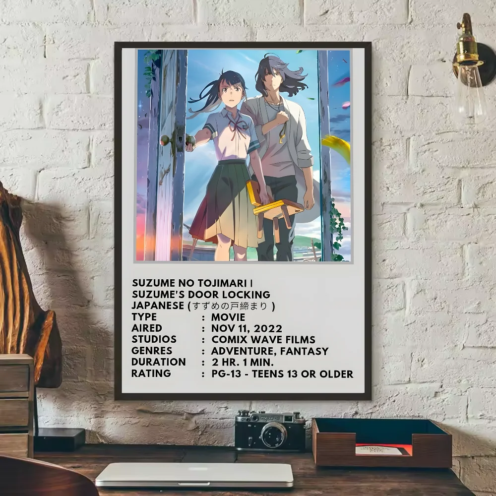 Suzume and Souta Holding Hands Wall Art