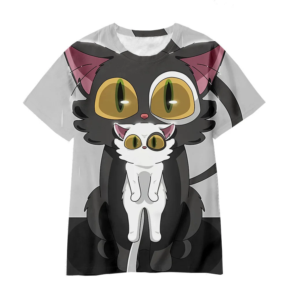 Suzume No Tojimari Black White Daijin Cat 3D T-shirt