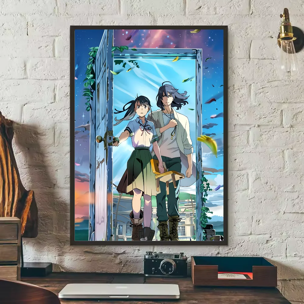 Suzume and Young Suzume Hug Wall Art