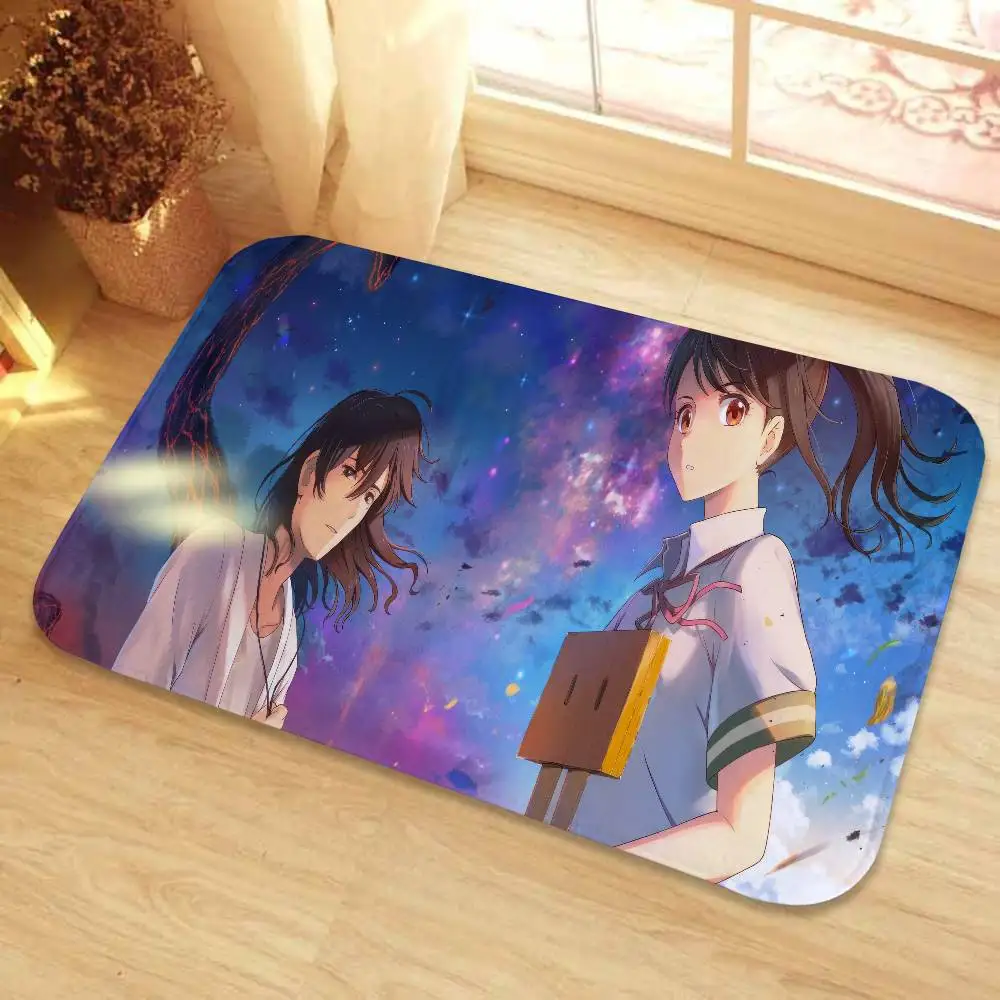 Suzume and Souta Romantic Bath Mat