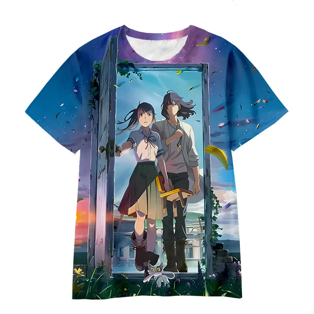 Suzume and Souta Holding Chair 3D T-shirt