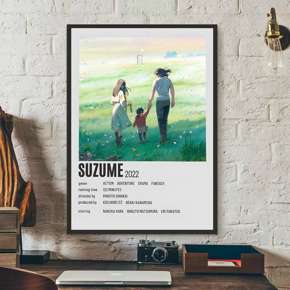 Suzume and Souta Walking Wall Art
