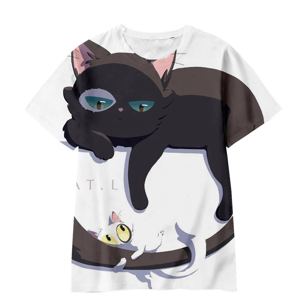 Suzume No Tojimari Black Cat with Daijin 3D T-shirt