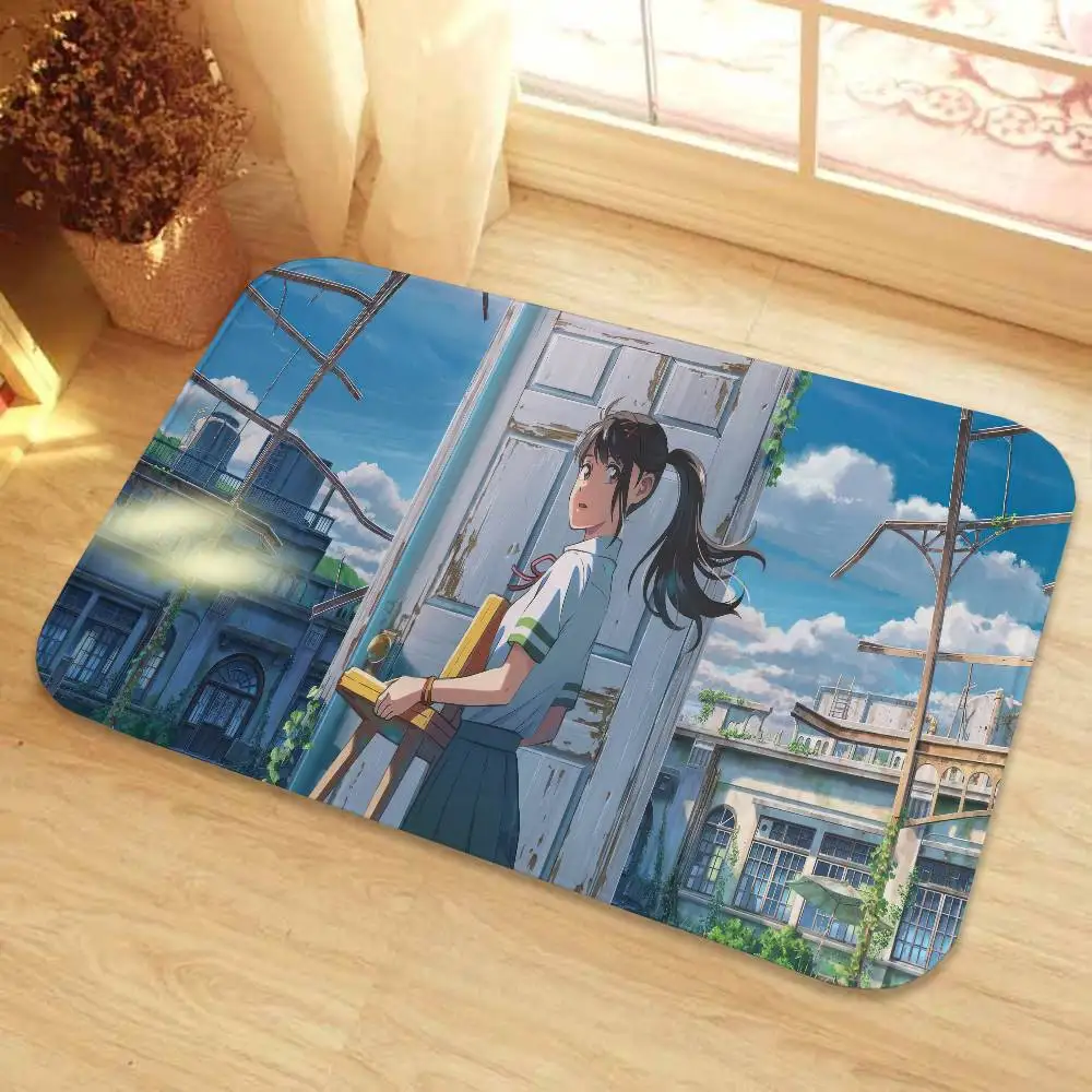 Suzume No Tojimari Printed Large Carpets Bath Mat