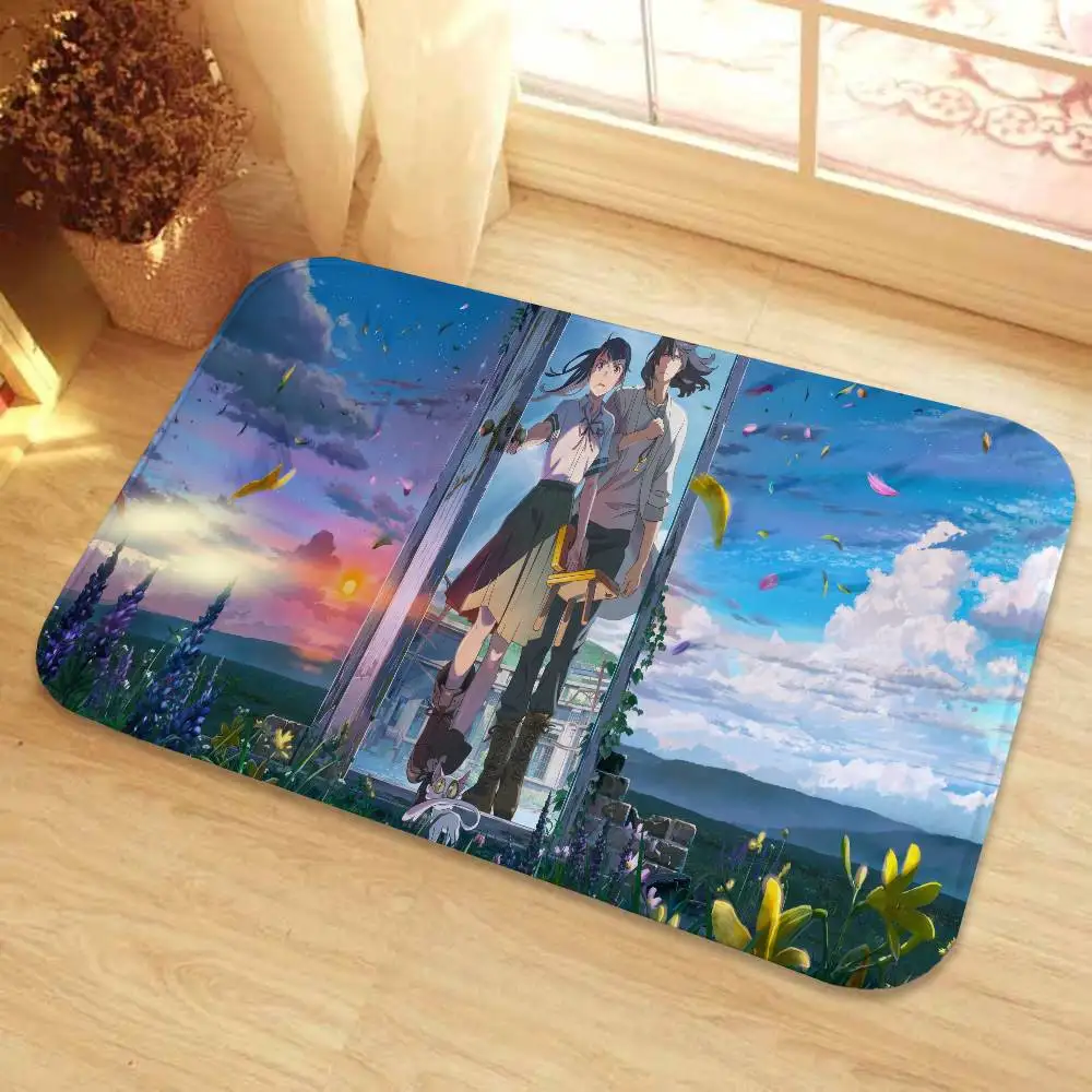 Suzume No Tojimari And Souta Home Decor Bath Mat