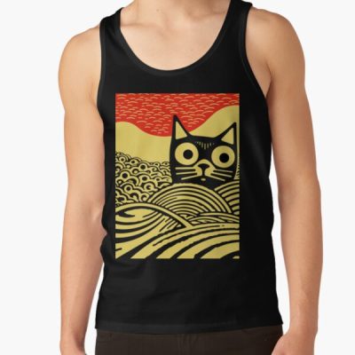 Meow Kawaii Cat Japanese Art Tank Top