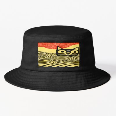 Meow Kawaii Cat Japanese Art Bucket Hat