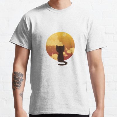 Cat Watching Sunset T-shirt