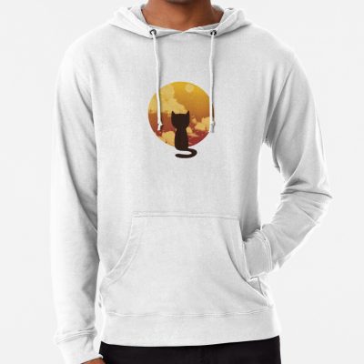 Cat Watching Sunset Hoodie
