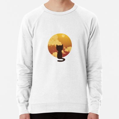 Cat Watching Sunset Sweatshirt
