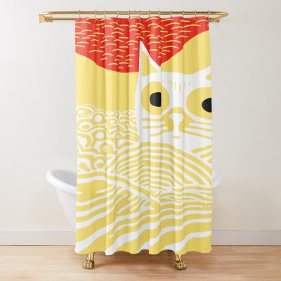 Meow Kawaii Cat Japanese Art Shower Curtain